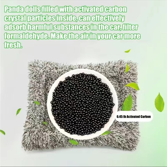 Sleeping Panda Car Ornament, Carbon Bamboo Charcoal Bag Air Filter Air Freshener - Picture 3 of 6